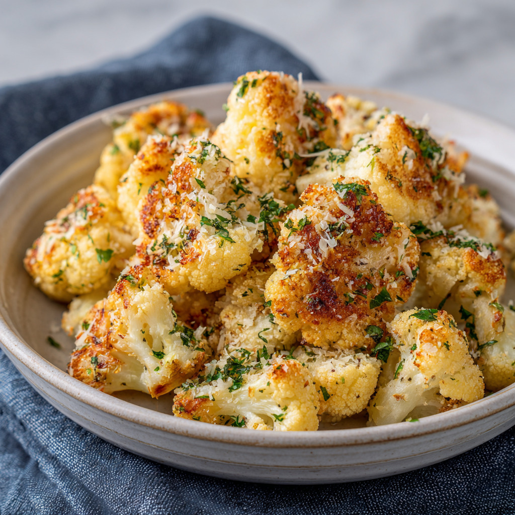 Garlic Parmesan Roasted Cauliflower