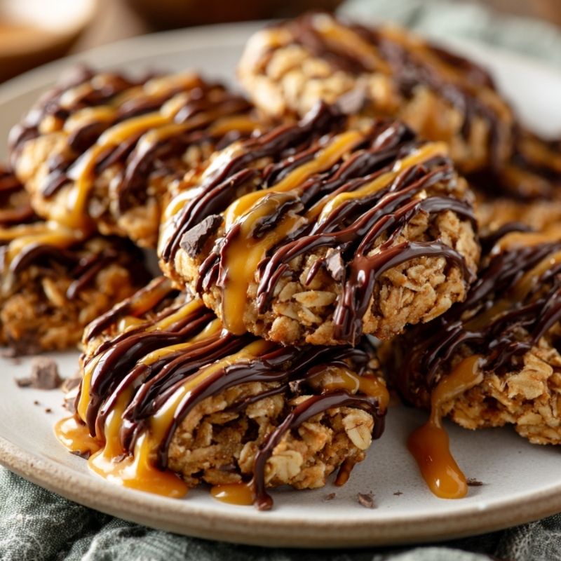 Gooey Peanut Butter Chocolate Caramel Cookies