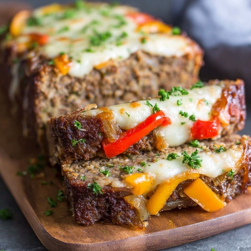 Ultimate Philly Cheesesteak Meatloaf