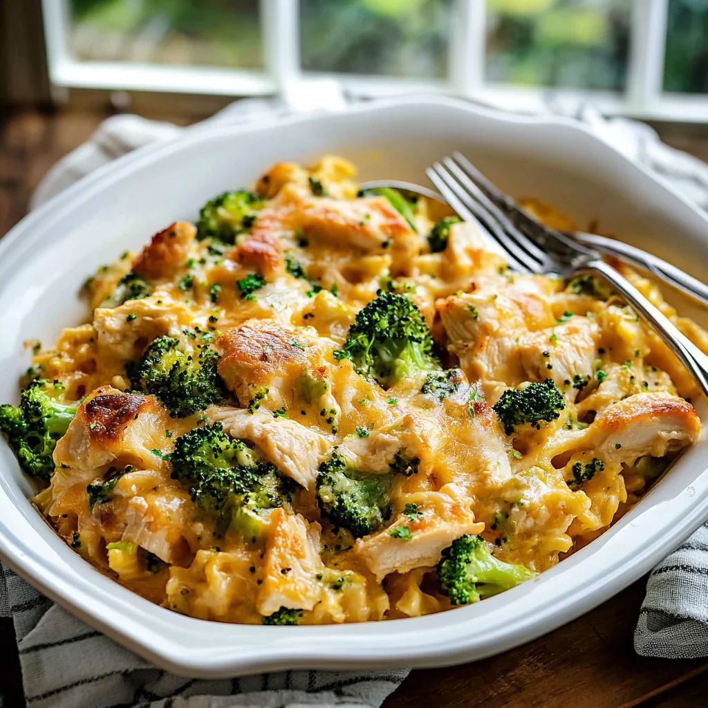 Homestyle Broccoli, Rice, Cheese And Chicken Casserole