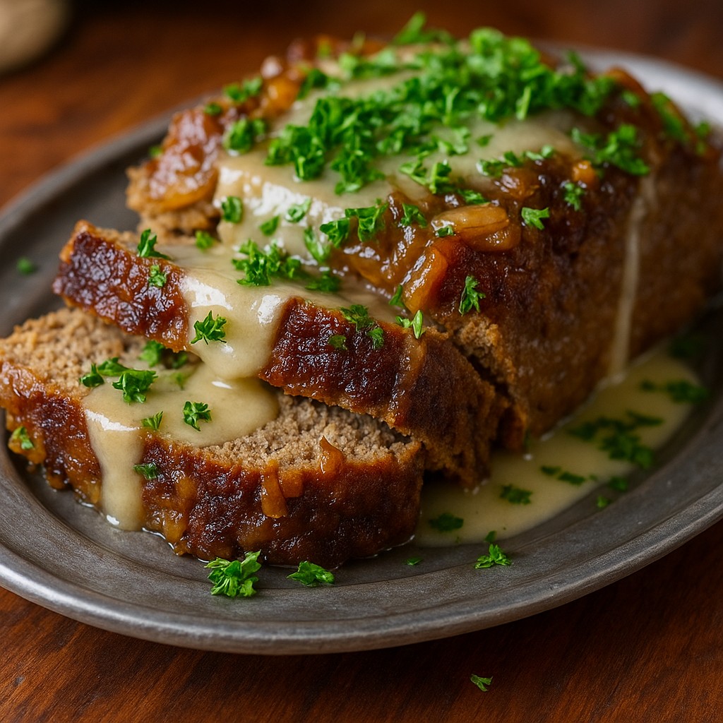 Juicy French Onion Meatloaf