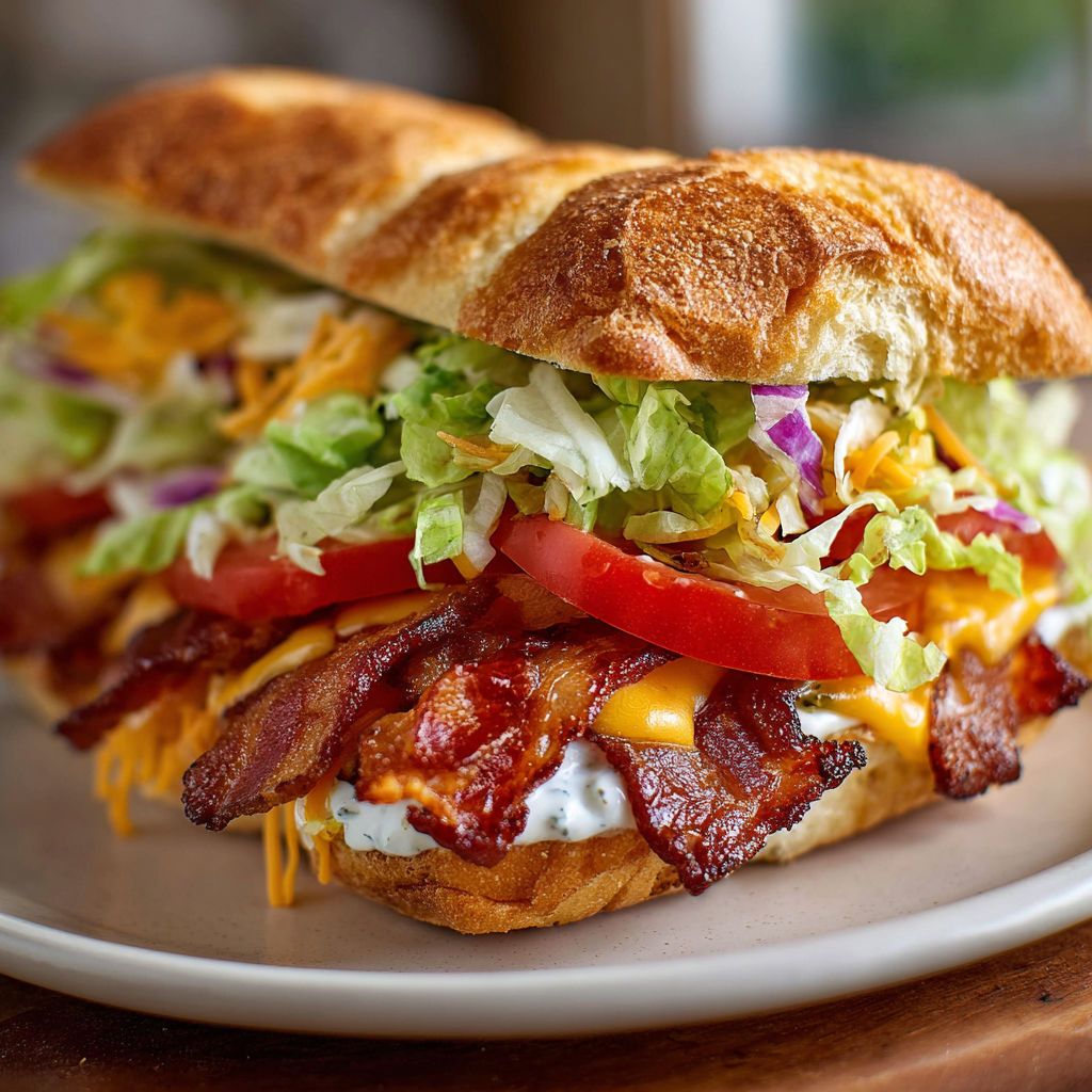Ultimate BBQ Bacon Ranch BLT Sandwich