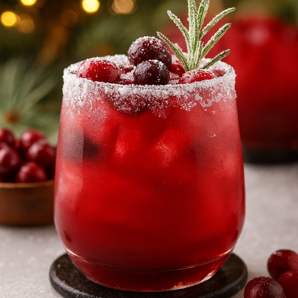 Sparkling Christmas Mistletoe Margarita