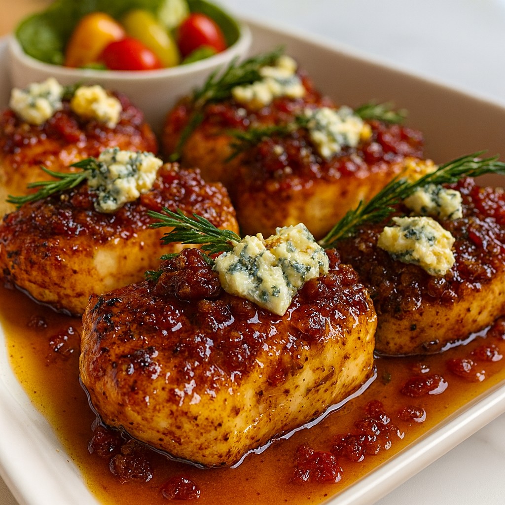 Savory Hot Honey Infused Feta Chicken
