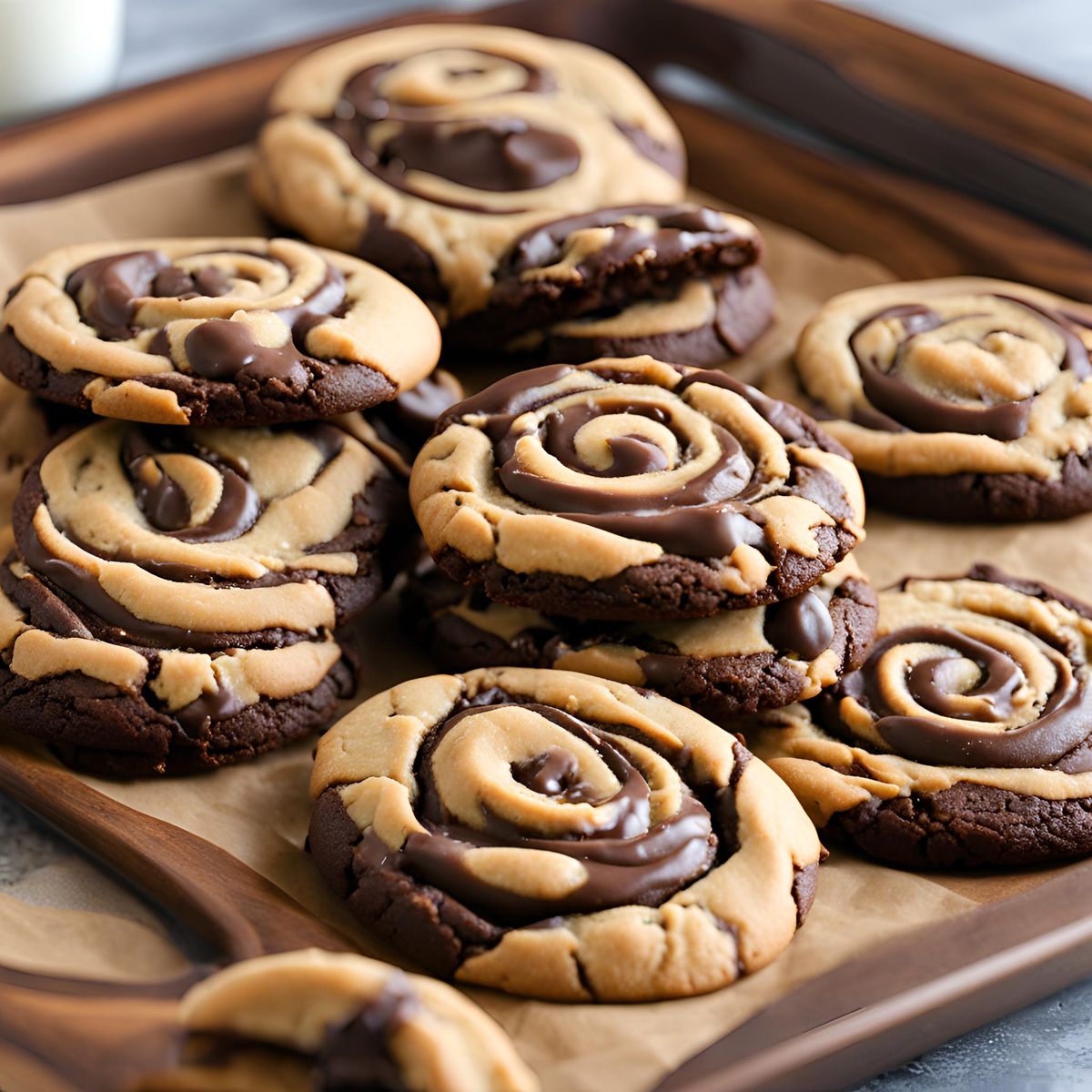 Dreamy Chocolate Peanut Butter Swirl Cookies