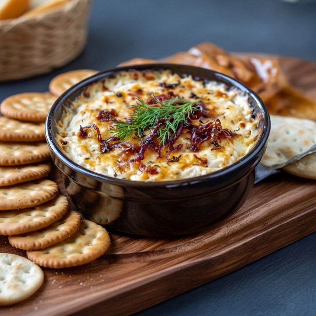 Irresistible Smoked Gouda And Caramelized Onion Dip