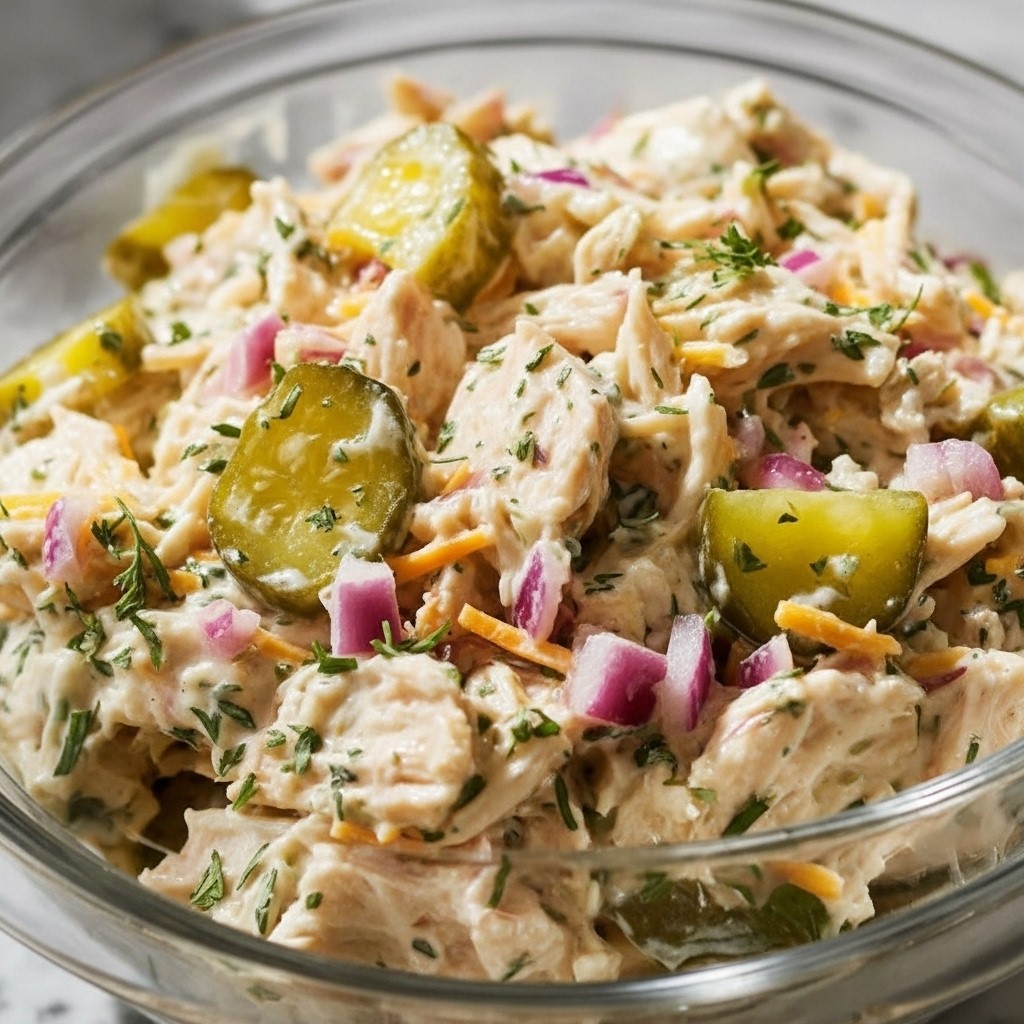 Savory Dill Pickle Chicken Salad