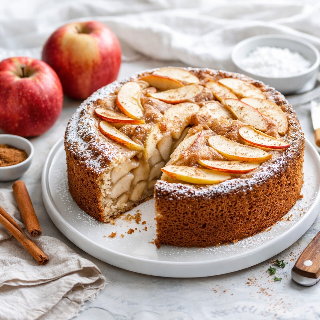 Healthy Oatmeal Apple Cake