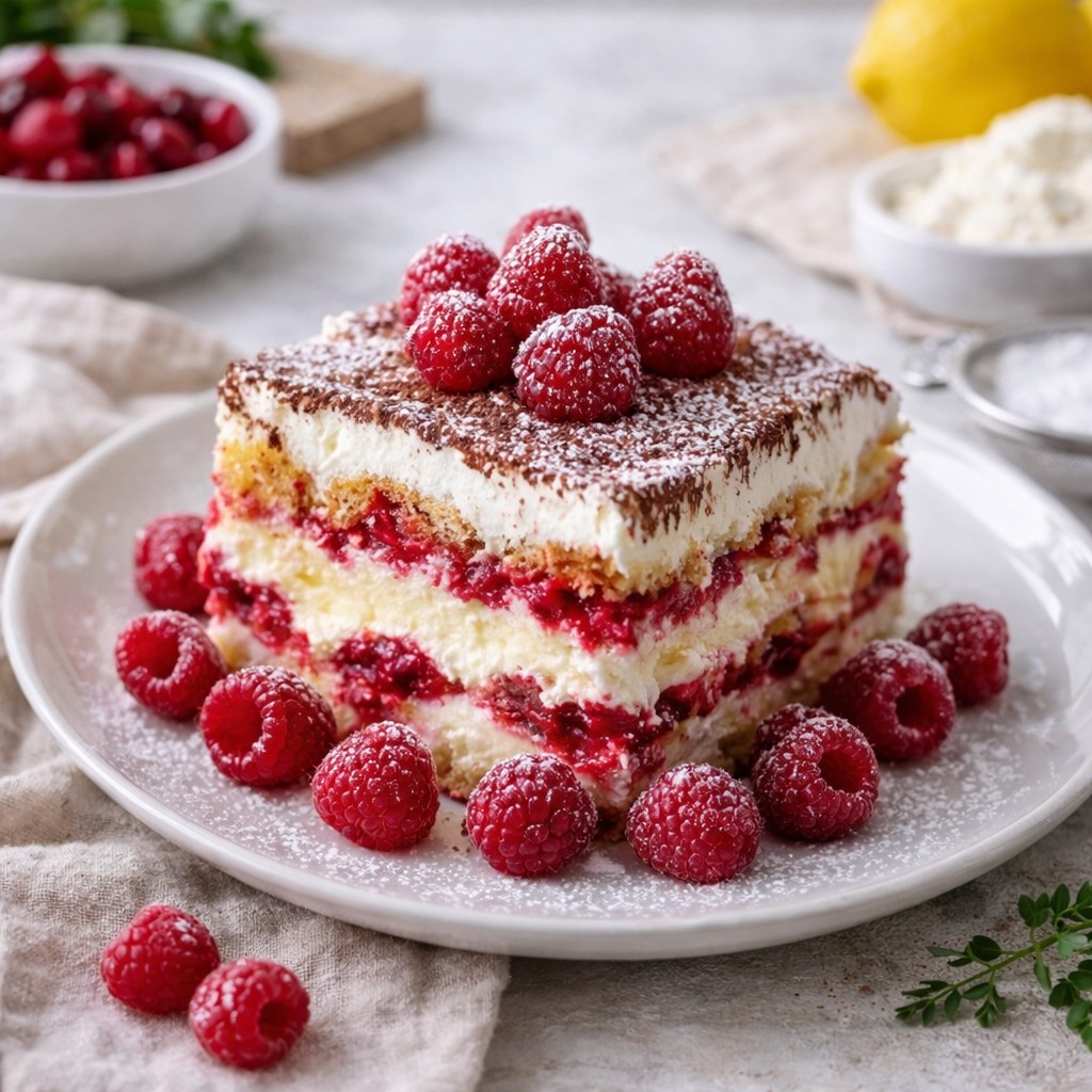 Creamy Raspberry Tiramisu