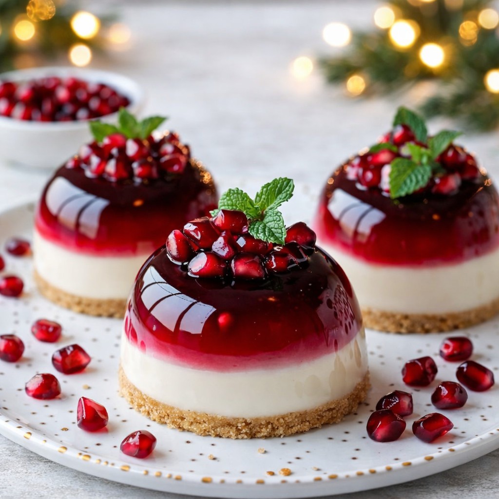 Elegant Pomegranate Mousse Domes