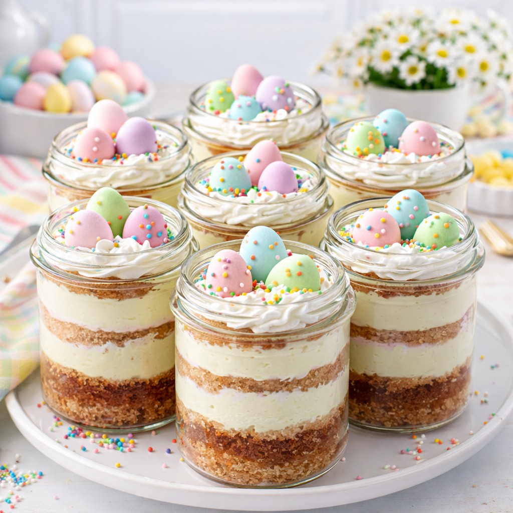 Easter Egg Cheesecake Jars