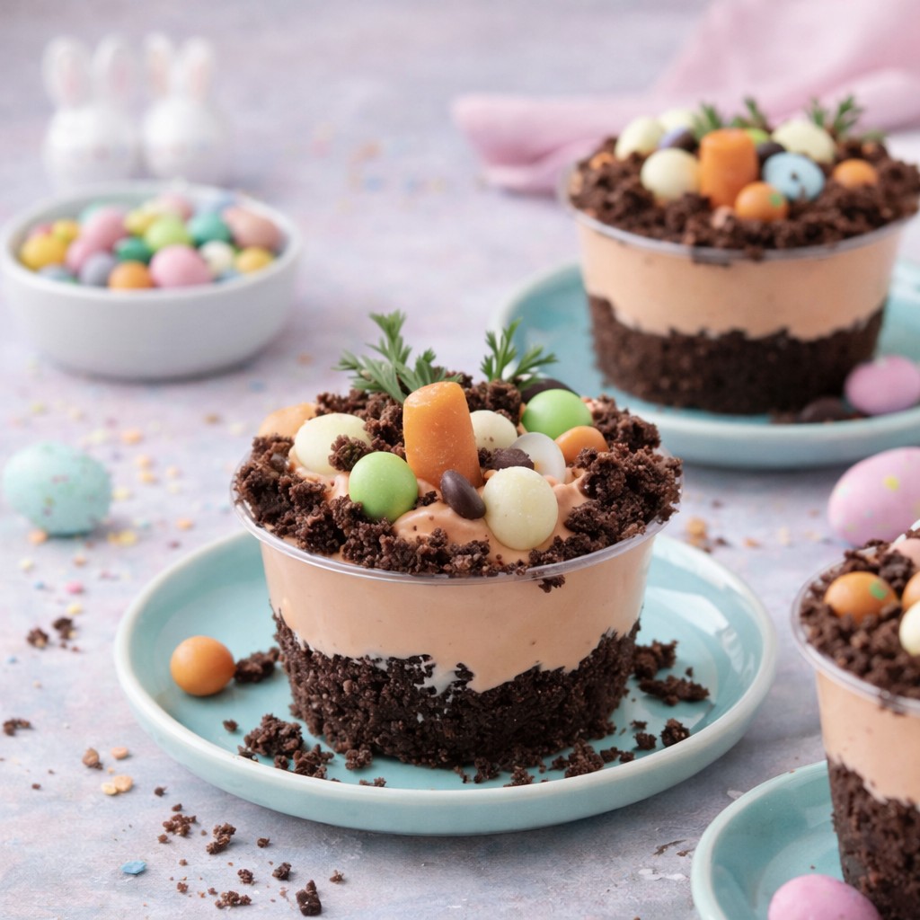 Cute Carrot Patch Dirt Cups