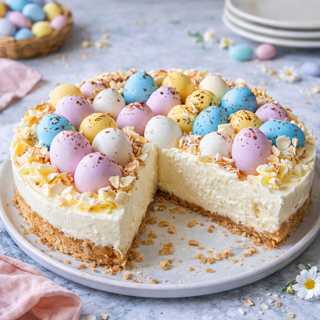 Creamy Easter Egg Cheesecake