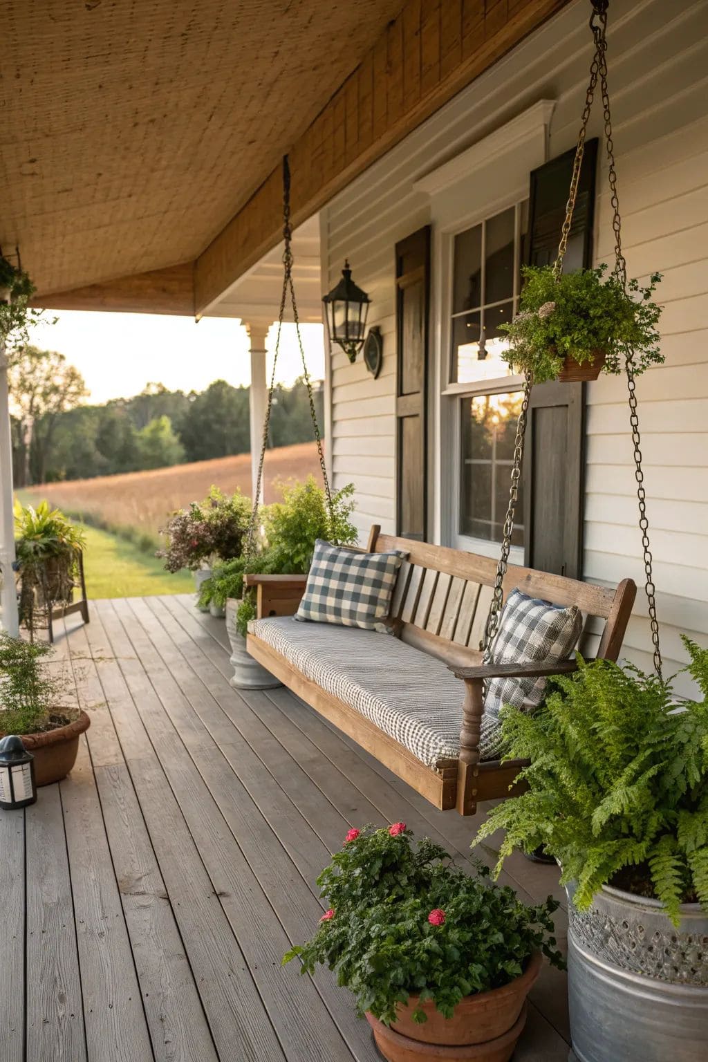 Classic Farmhouse Porch Swing