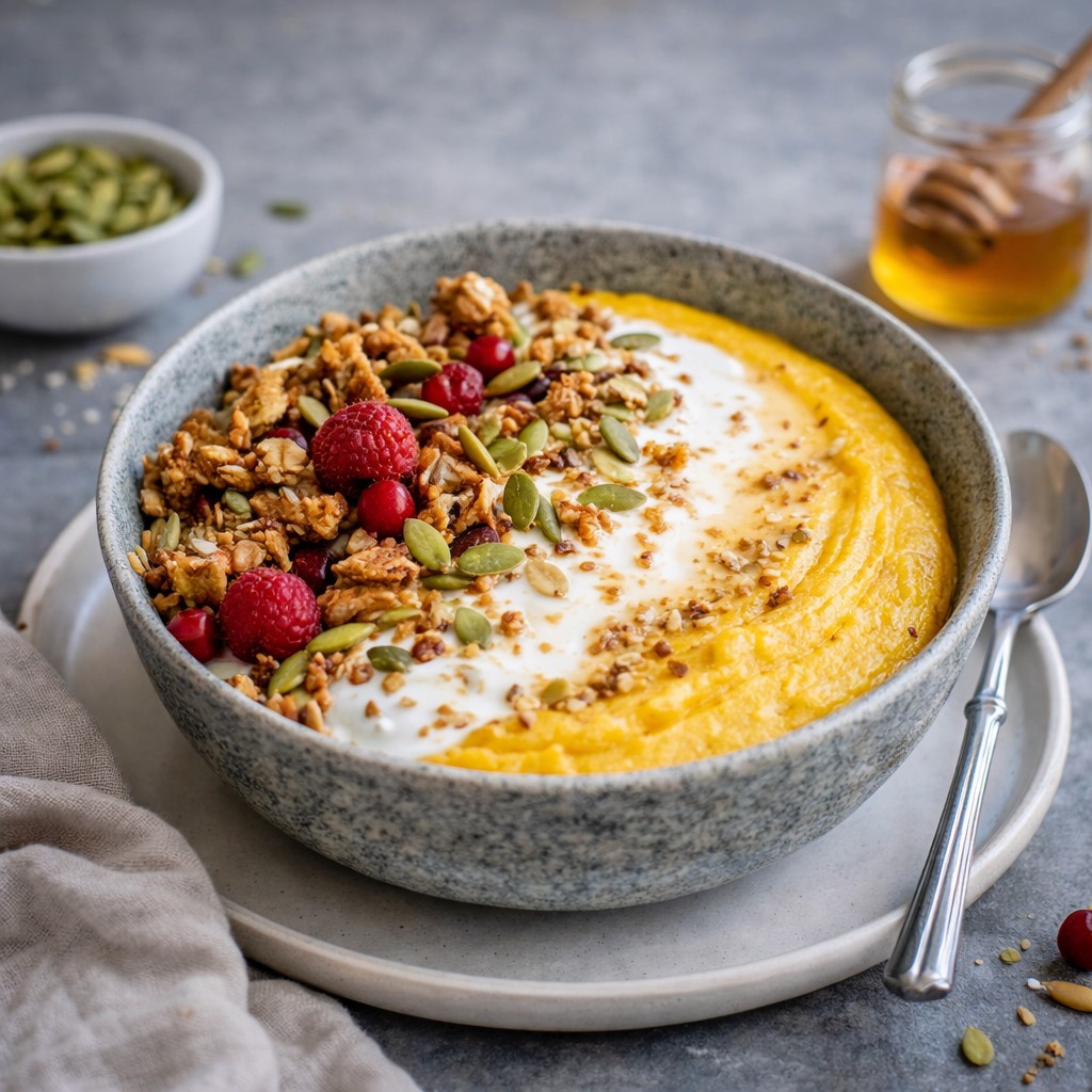 Pumpkin Whipped Cottage Cheese Breakfast Bowl