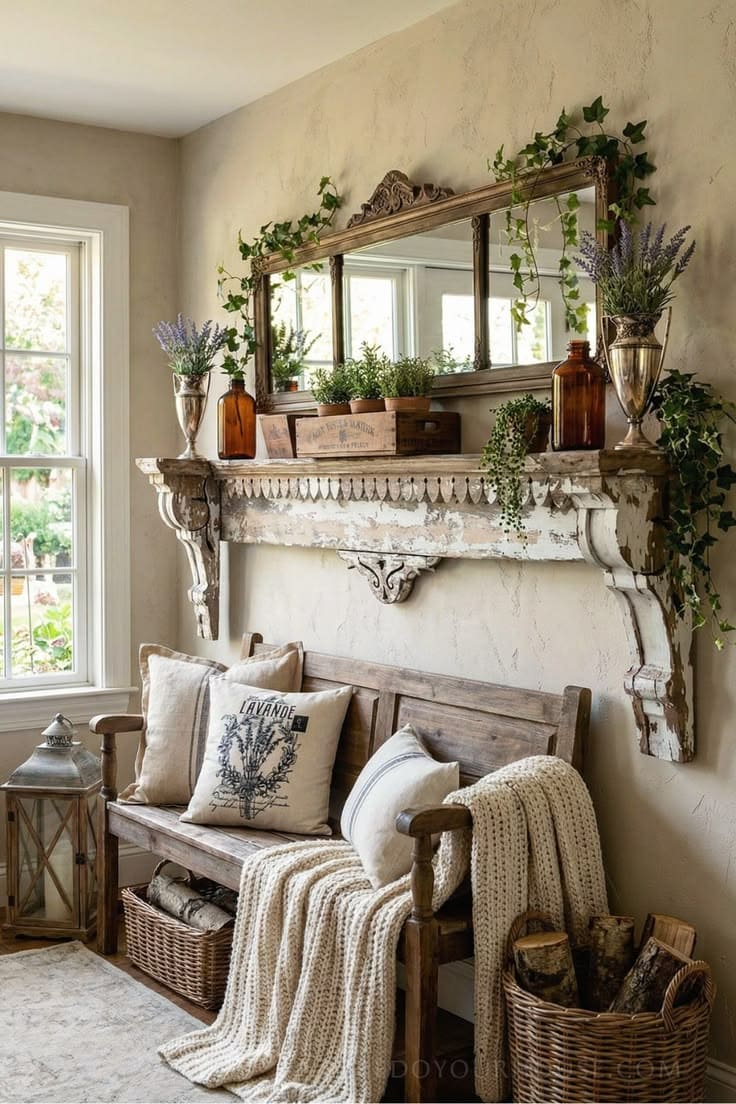 Vintage Farmhouse Entry Nook